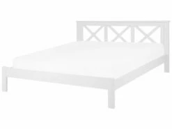 Wooden Bed White TANNAY Various Sizes