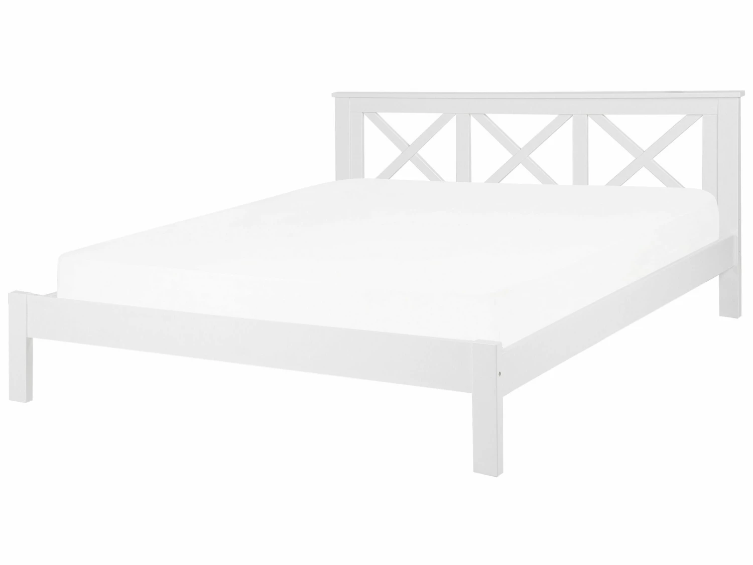 Wooden Bed White TANNAY Various Sizes