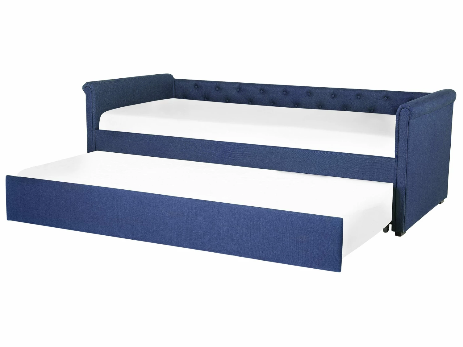 Fabric EU Single Trundle Bed Blue LIBOURNE