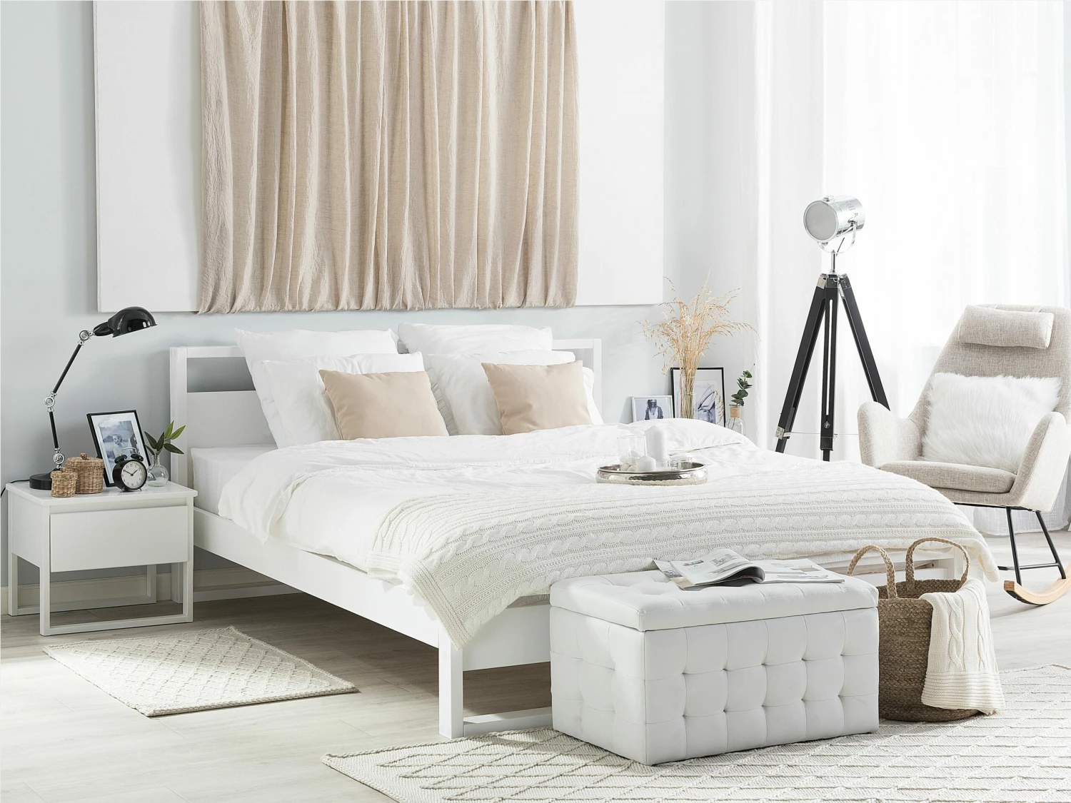 Wooden Bed White GIULIA Various Sizes 2 Wooden Bed White GIULIA Various Sizes - Image 2