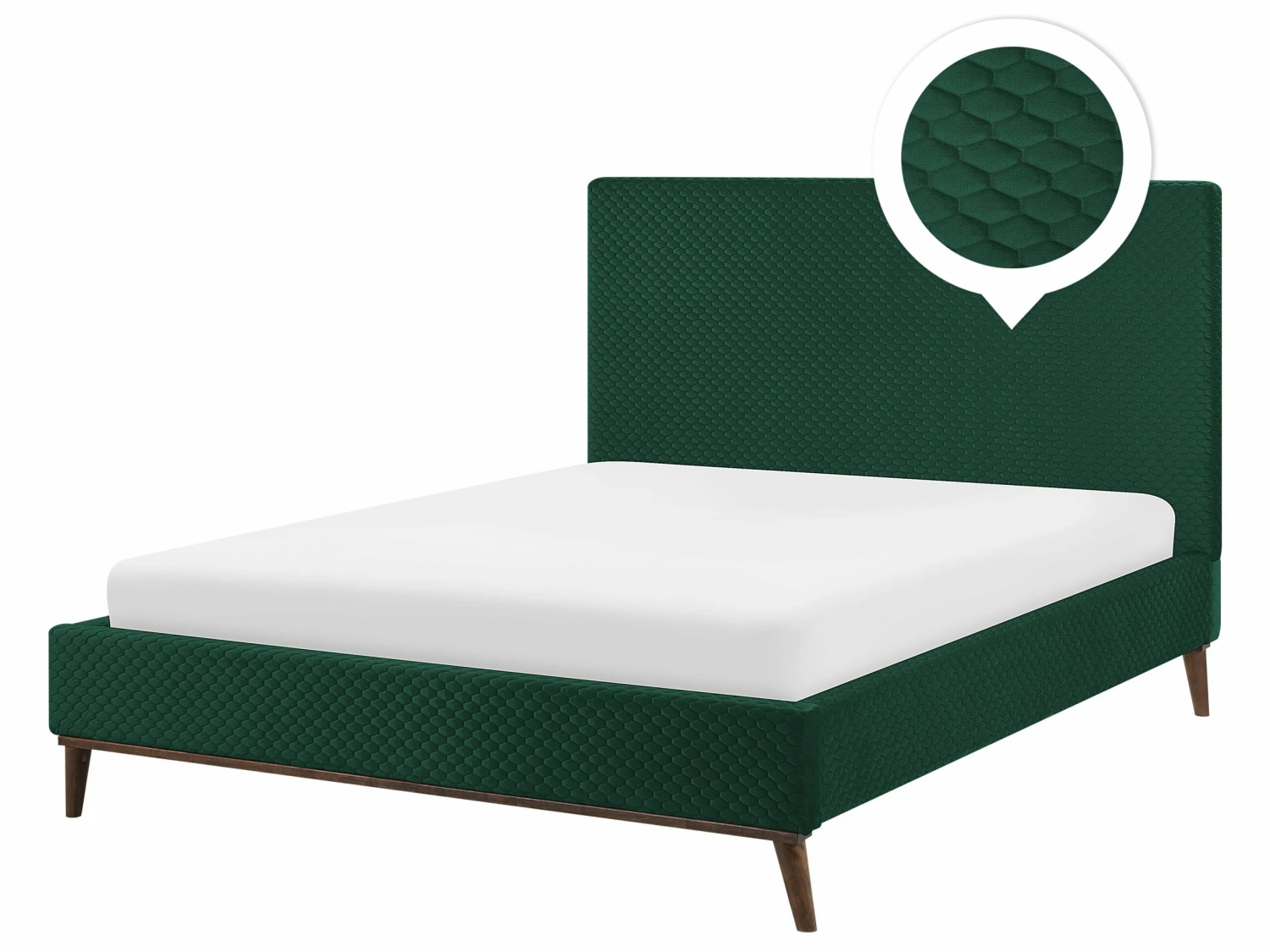 Velvet Bed Green BAYONNE Various Sizes