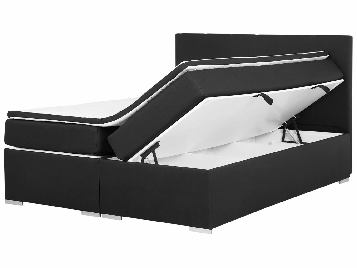 Fabric Divan Bed Black LORD Various Sizes