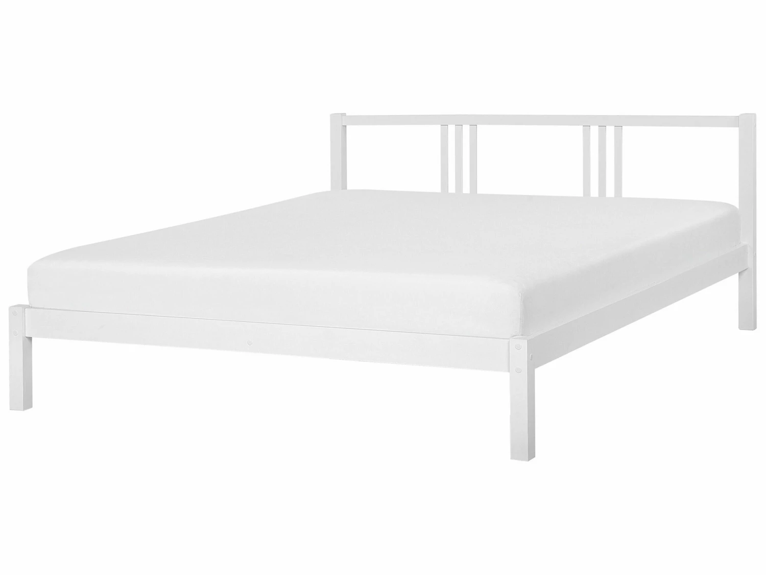 Wooden Bed White VANNES Various Sizes