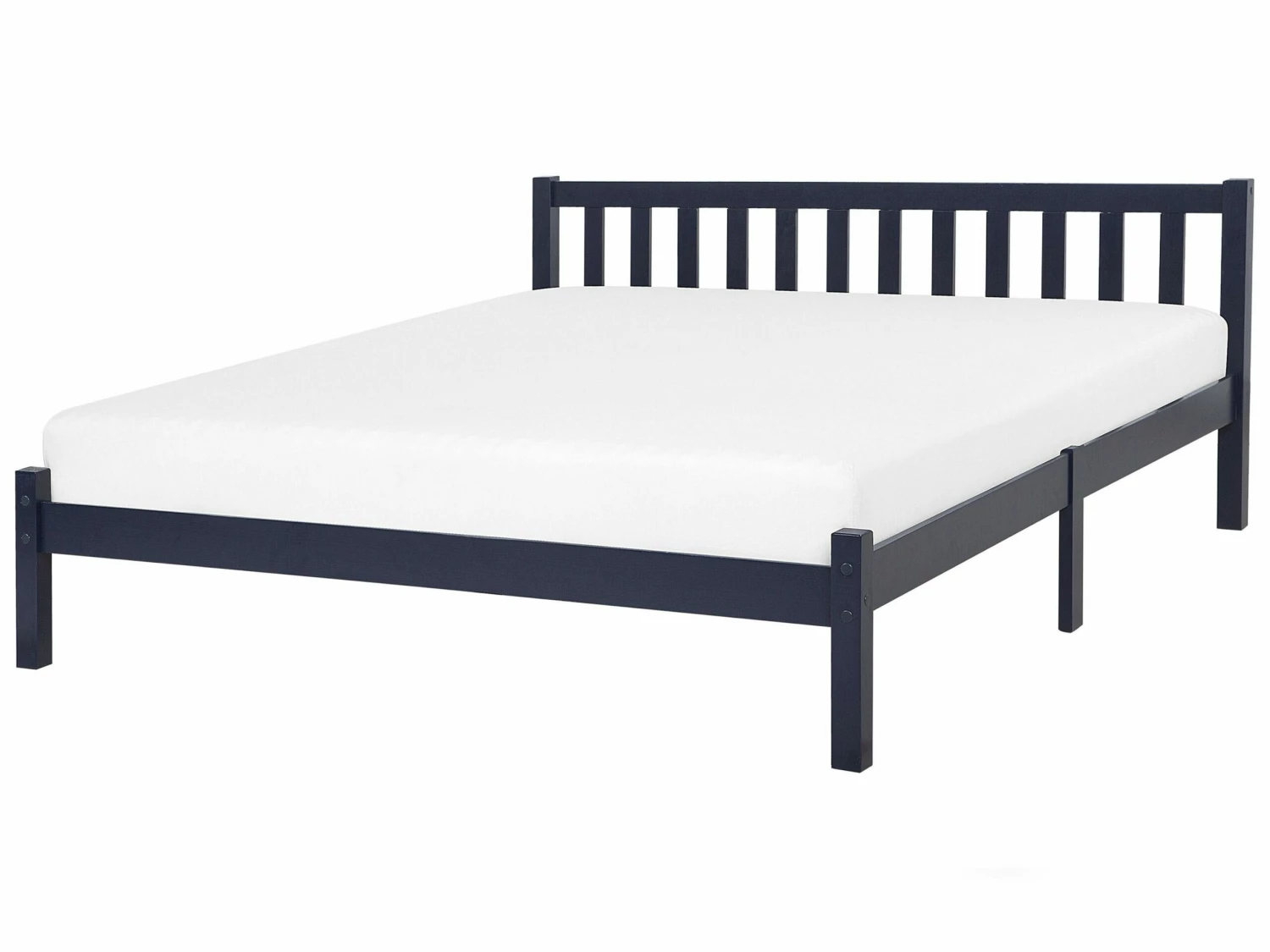 Wooden Bed Navy Blue FLORAC Various Sizes 1 Wooden Bed Navy Blue FLORAC Various Sizes