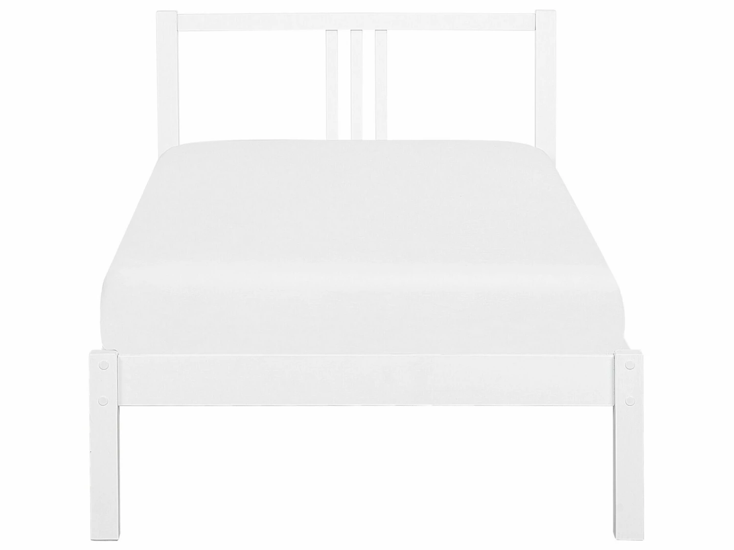 Wooden EU Single Size Bed White VANNES - Image 5