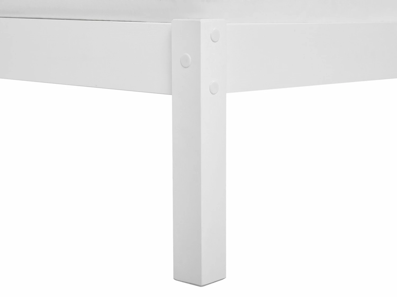 Wooden EU Single Size Bed White VANNES - Image 10