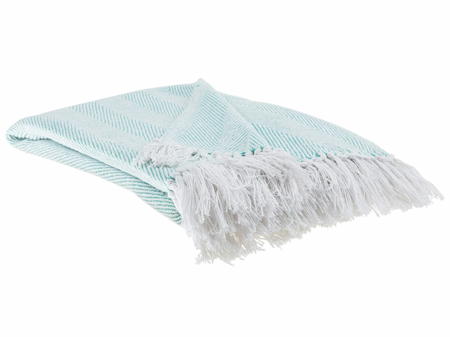 Cotton Blanket 130 X 160 Cm Mint Green TANGIER