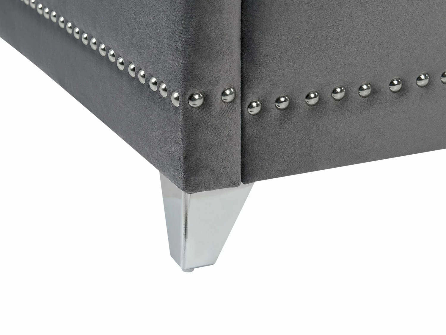 Velvet Bed Grey AYETTE Various Sizes - Image 8