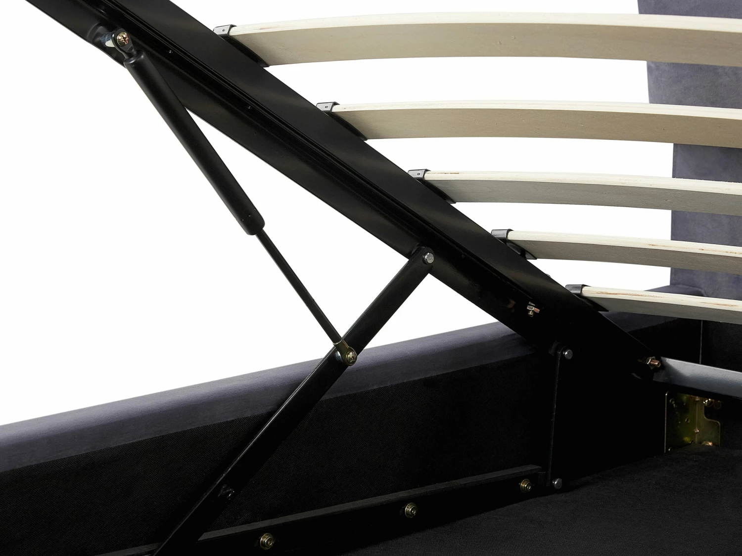 Velvet Ottoman Bed Grey BATILLY Various Sizes 8 Velvet Ottoman Bed Grey BATILLY Various Sizes - Image 8