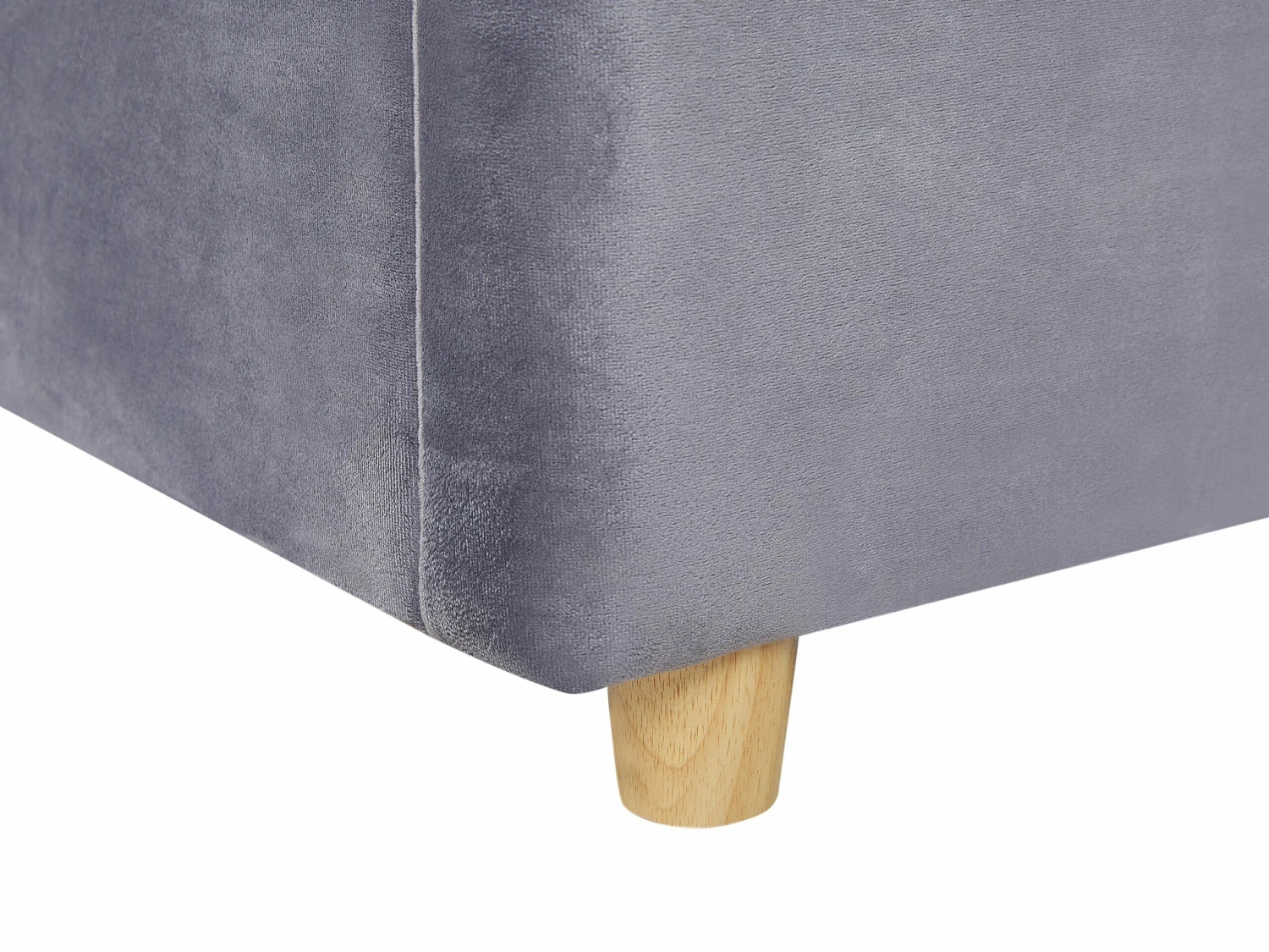 Velvet Ottoman Bed Grey BATILLY Various Sizes 10 Velvet Ottoman Bed Grey BATILLY Various Sizes - Image 10