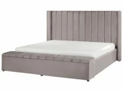 Velvet Bed With Storage Bench Grey NOYERS Various Sizes -Cheap Bed Linings Store undef src sa picid 764904 type whitesh image