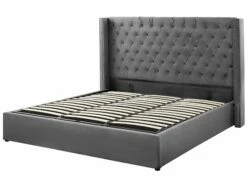 Velvet Ottoman Bed Grey LUBBON Various Sizes -Cheap Bed Linings Store undef src sa picid 766789 type whitesh image
