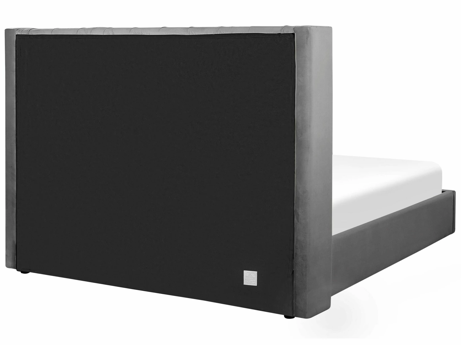 Velvet Ottoman Bed Grey LUBBON Various Sizes - Image 7