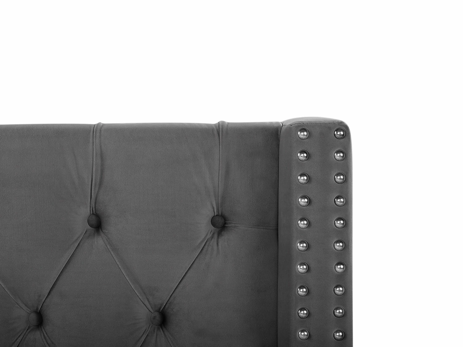 Velvet Ottoman Bed Grey LUBBON Various Sizes - Image 8