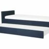 Fabric EU Small Single Trundle Bed Blue MARMANDE