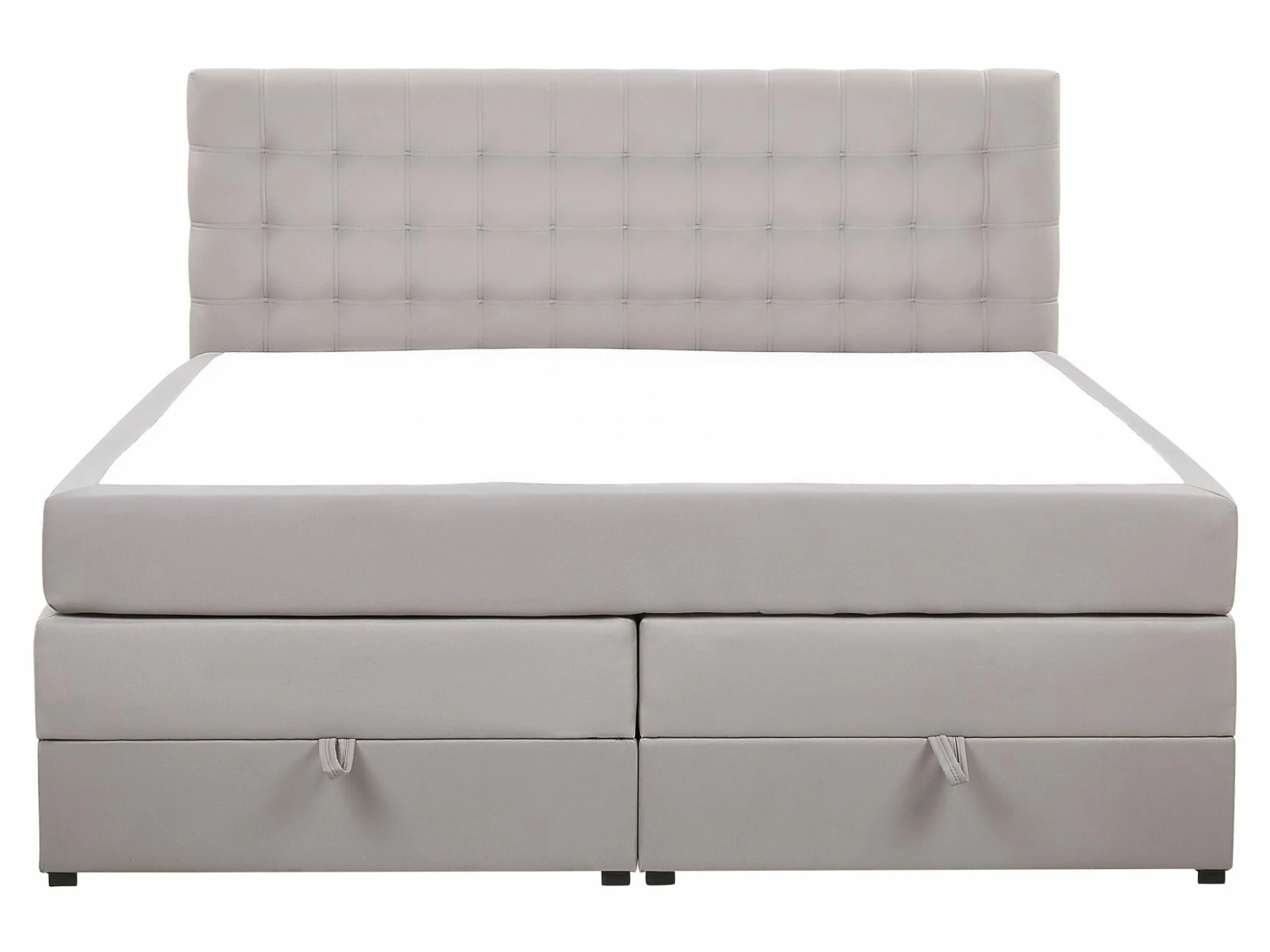 Fabric Divan Bed Light Grey MAGNATE Various Sizes 7 Fabric Divan Bed Light Grey MAGNATE Various Sizes - Image 7