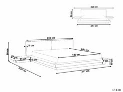 Bed With Bedside Tables Brown ZEN Various Sizes -Cheap Bed Linings Store undef src sa picid 771001 type whitesh image