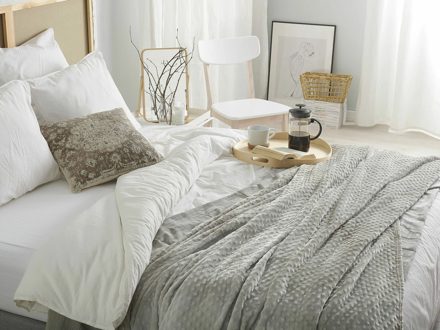 Blanket Light Grey SAMUR Various Sizes - Image 2