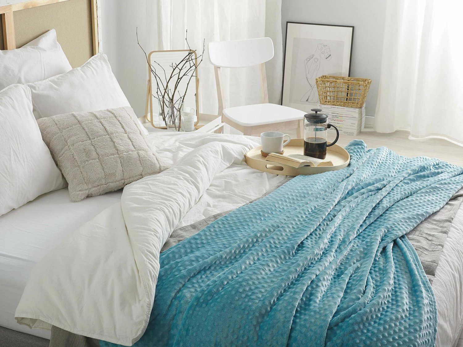 Blanket Light Blue SAMUR Various Sizes - Image 2