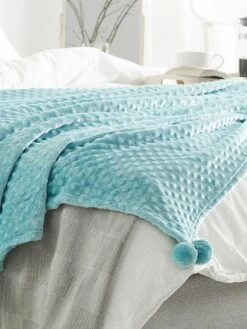 Blanket Light Blue SAMUR Various Sizes -Cheap Bed Linings Store undef src sa picid 771178 type whitesh image