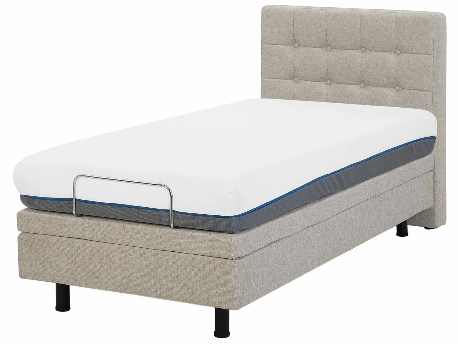 Fabric EU Small Single Adjustable Bed Beige DUKE - Image 5