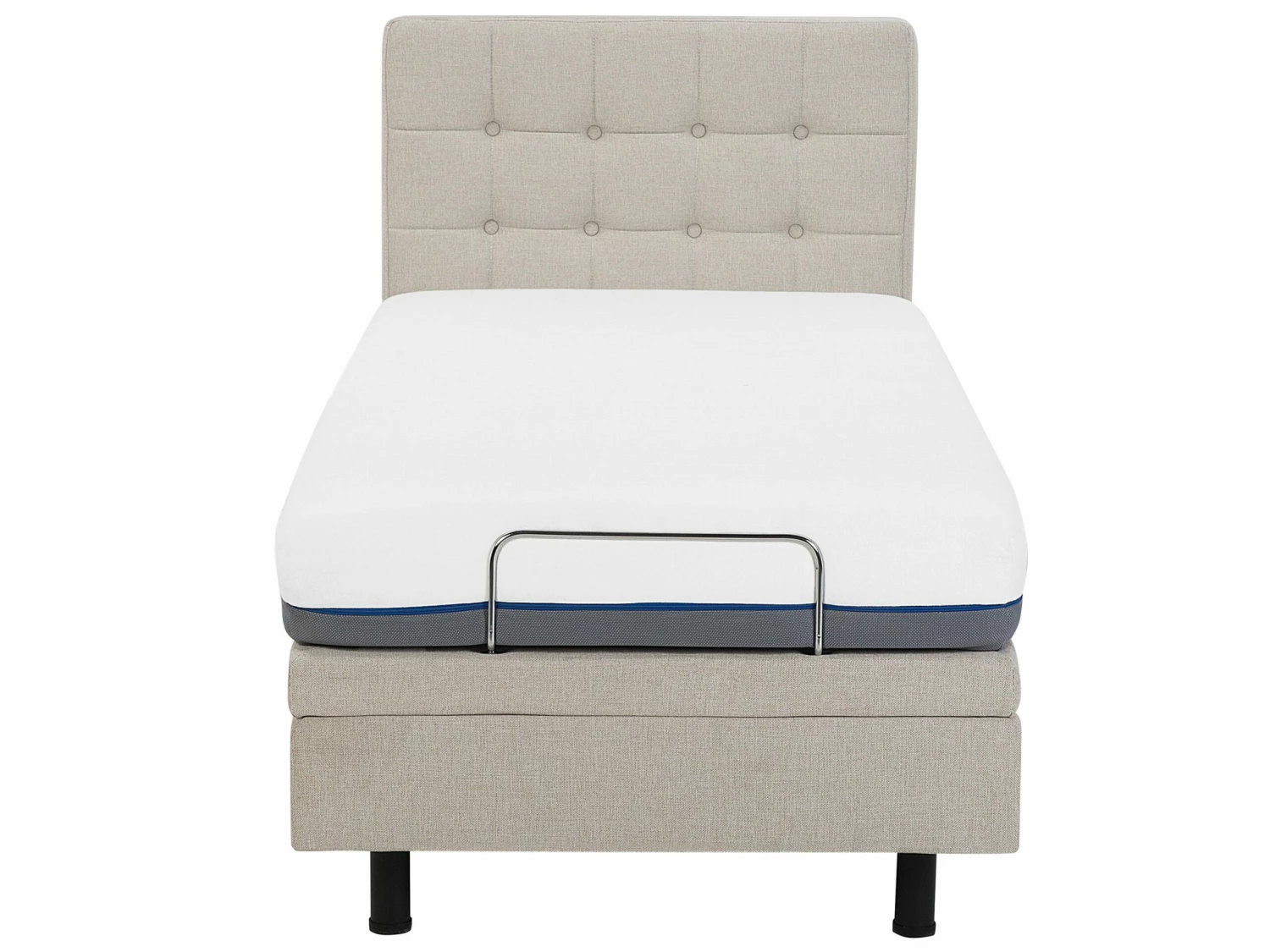 Fabric EU Small Single Adjustable Bed Beige DUKE - Image 7