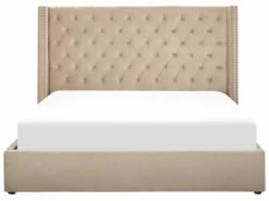 Velvet Ottoman Bed Beige LUBBON Various Sizes -Cheap Bed Linings Store undef src sa picid 772973 type whitesh image