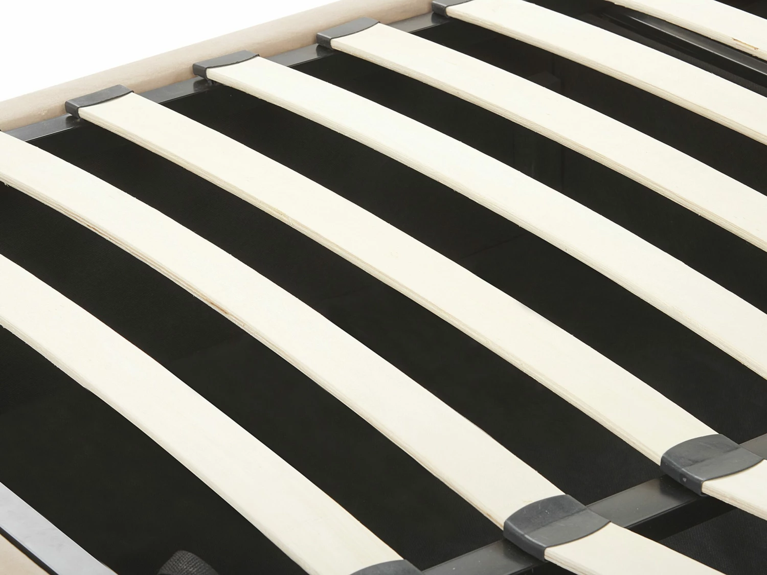 Velvet Ottoman Bed Beige LUBBON Various Sizes - Image 9