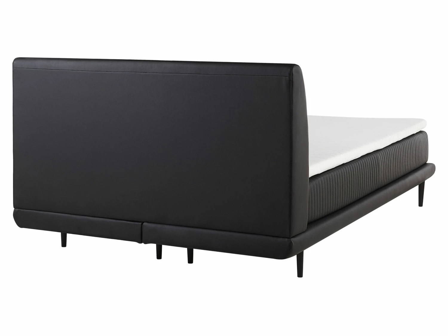 Faux Leather Divan Bed Black MADAME Various Sizes - Image 5
