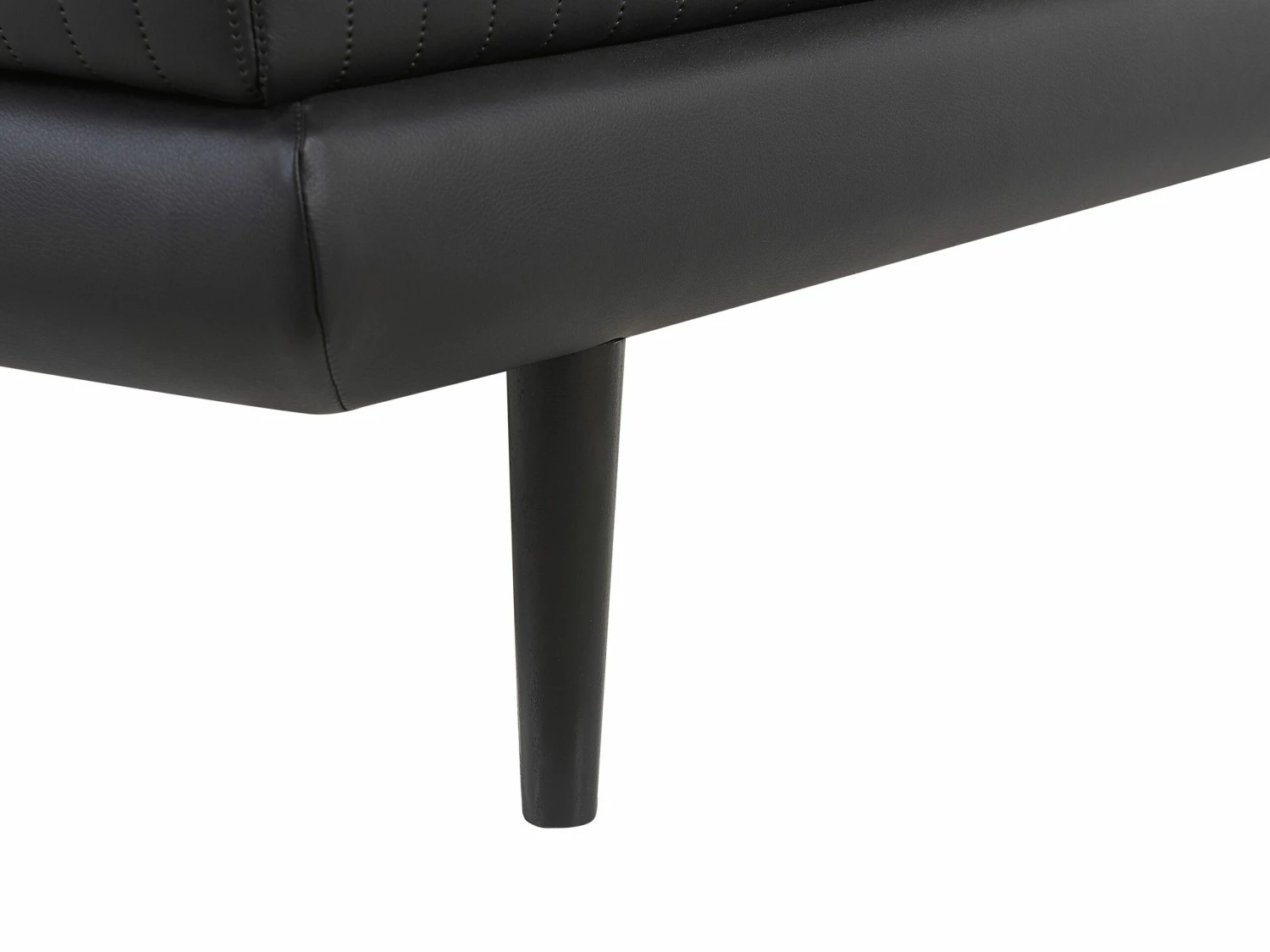 Faux Leather Divan Bed Black MADAME Various Sizes - Image 9