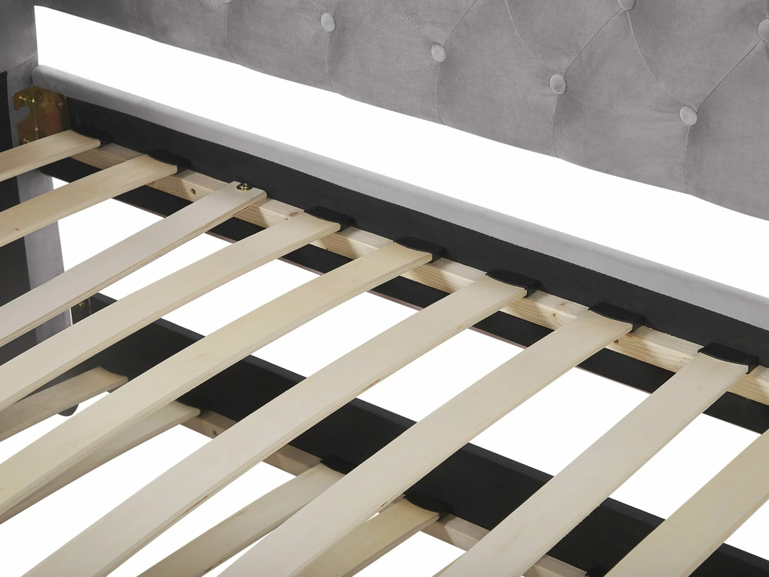 Velvet EU Single Trundle Bed Grey GASSIN - Image 9