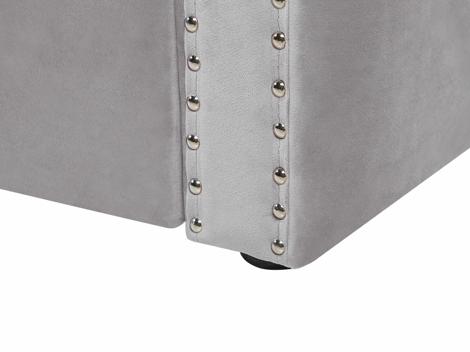 Velvet EU Single Trundle Bed Grey GASSIN - Image 10