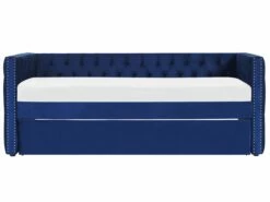 Velvet EU Single Trundle Bed Blue GASSIN -Cheap Bed Linings Store undef src sa picid 779317 type whitesh image