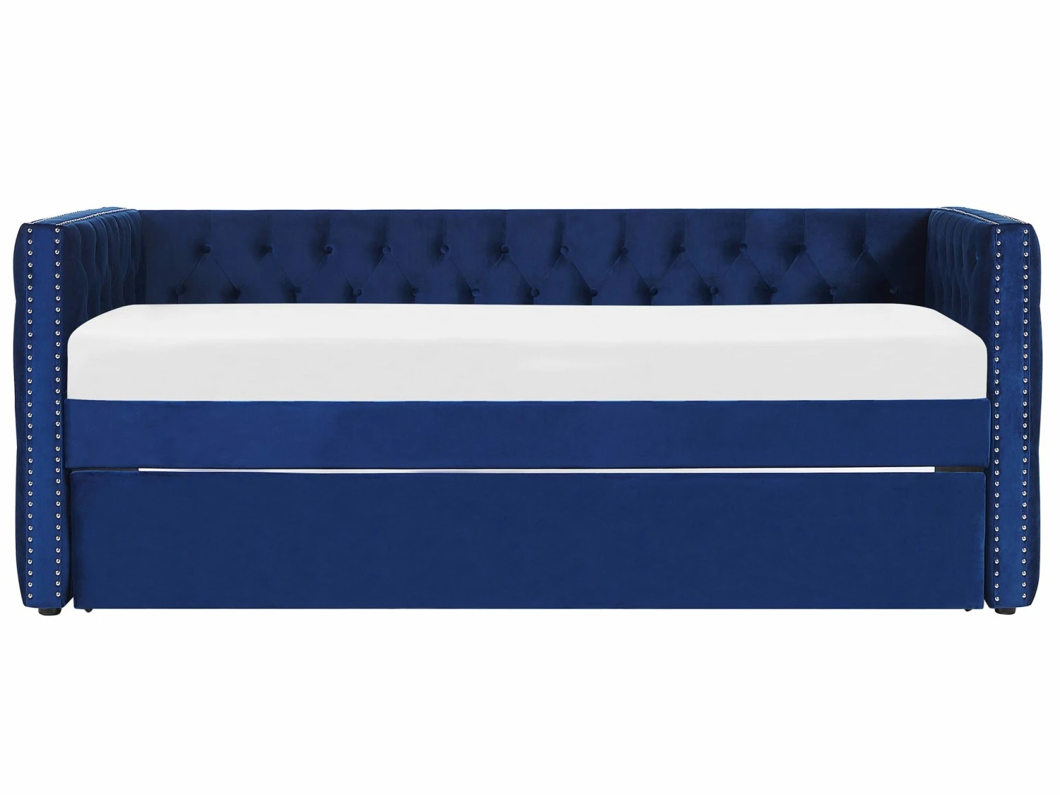 Velvet EU Single Trundle Bed Blue GASSIN - Image 6