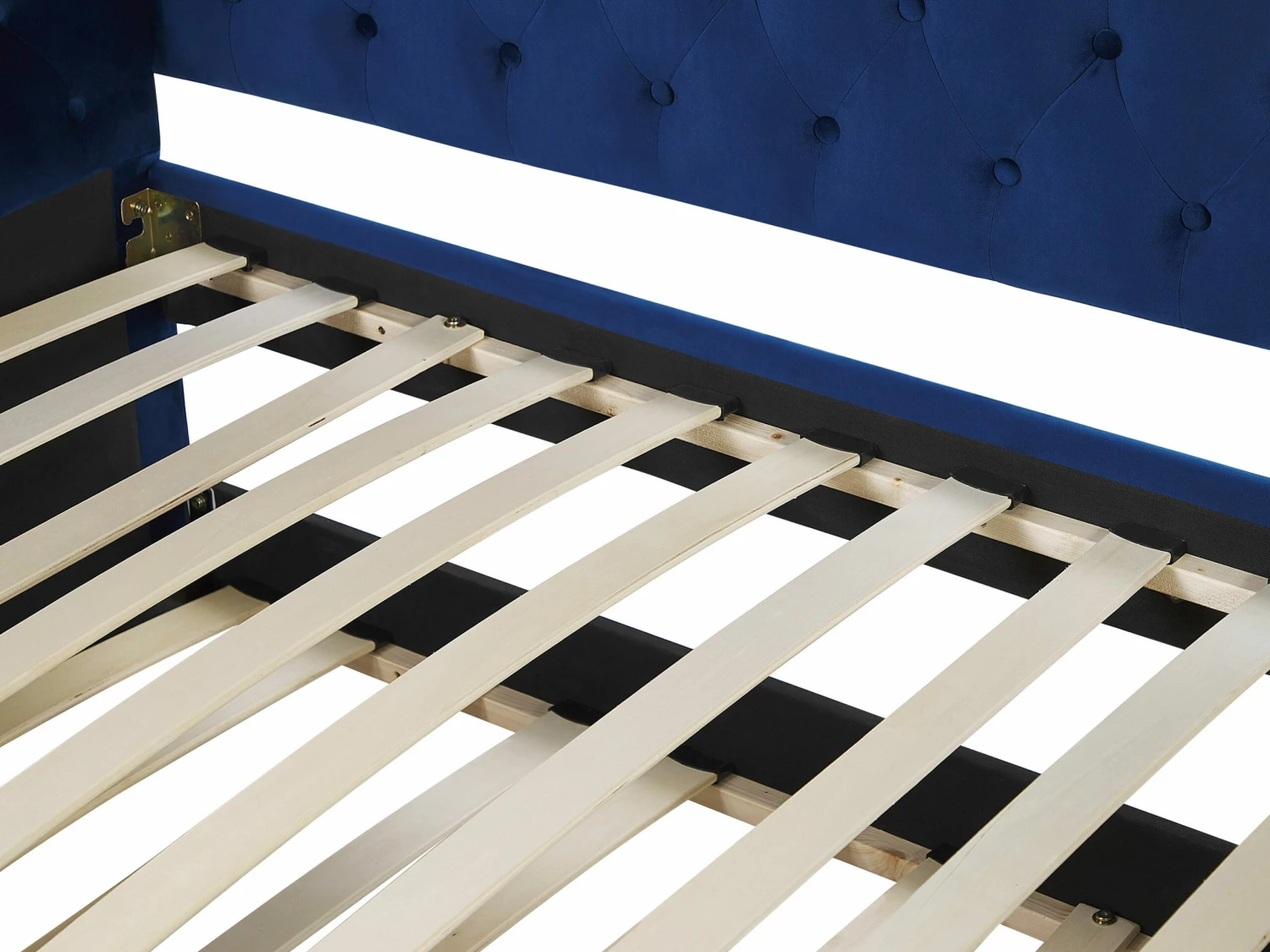 Velvet EU Single Trundle Bed Blue GASSIN - Image 9