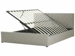 Faux Leather Ottoman Bed Taupe ROCHEFORT Various Sizes