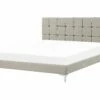 Faux Leather Bed Taupe AMBERT Various Sizes