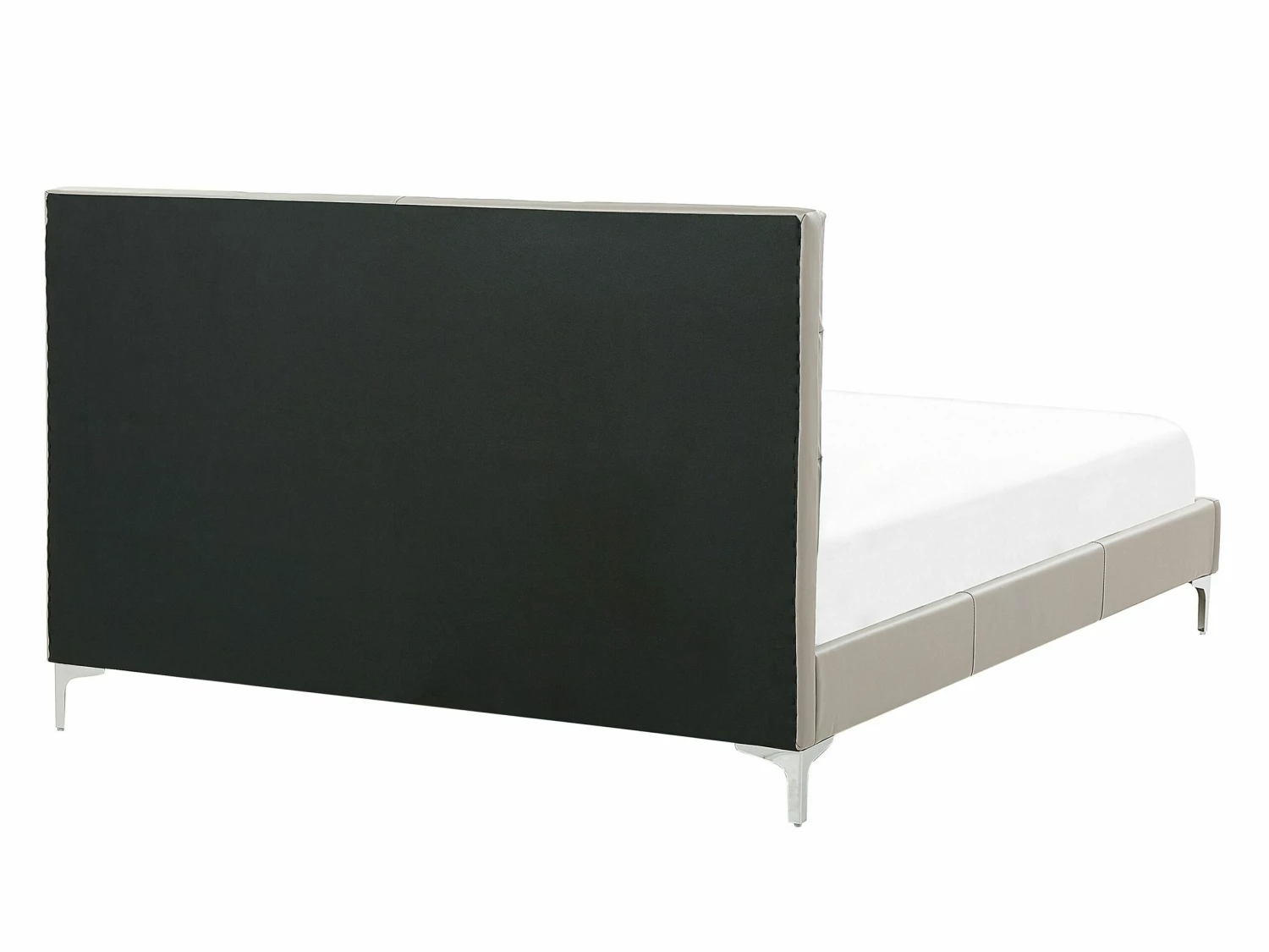 Faux Leather Bed Taupe AMBERT Various Sizes - Image 5