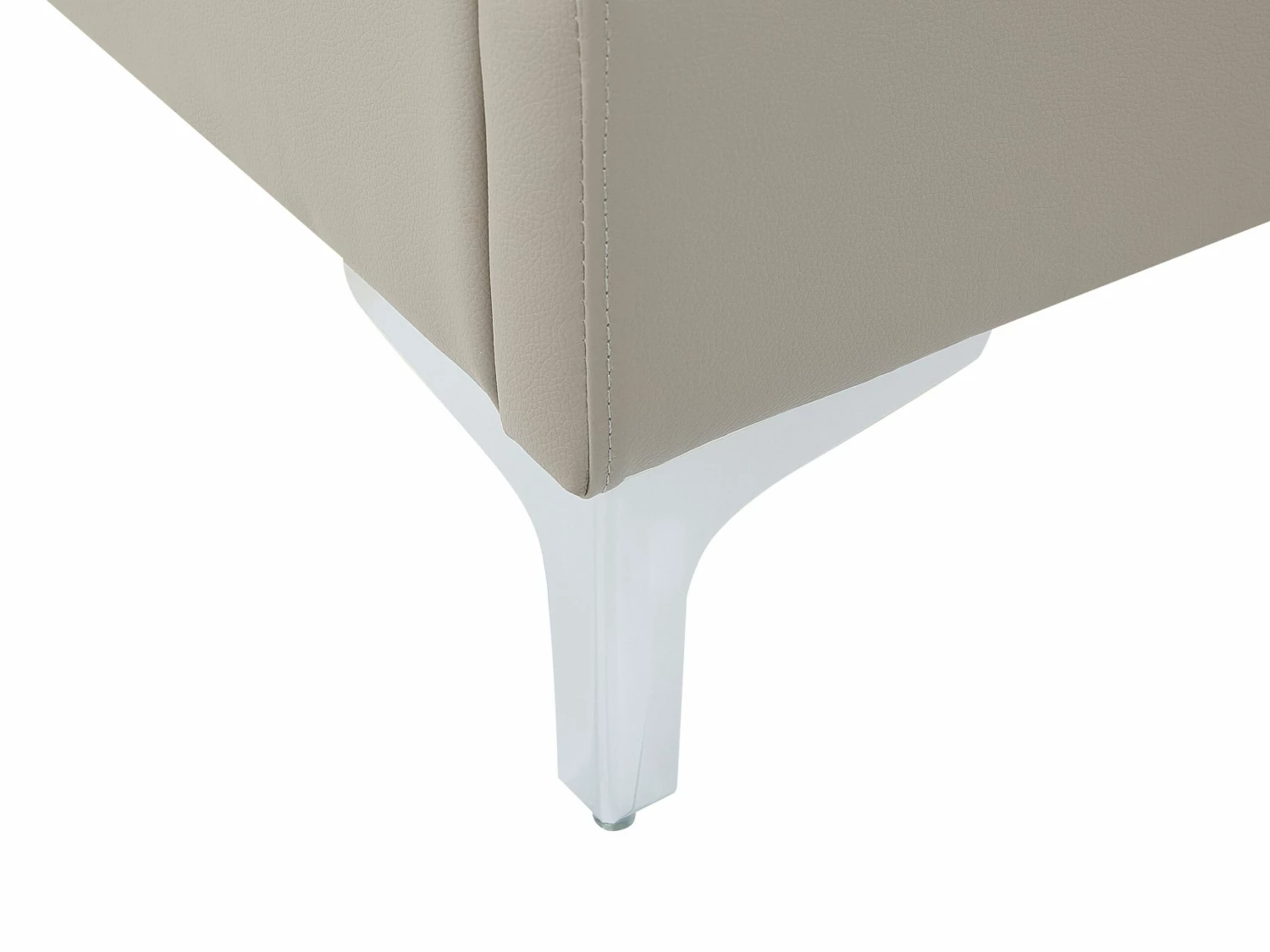 Faux Leather Bed Taupe AMBERT Various Sizes - Image 8