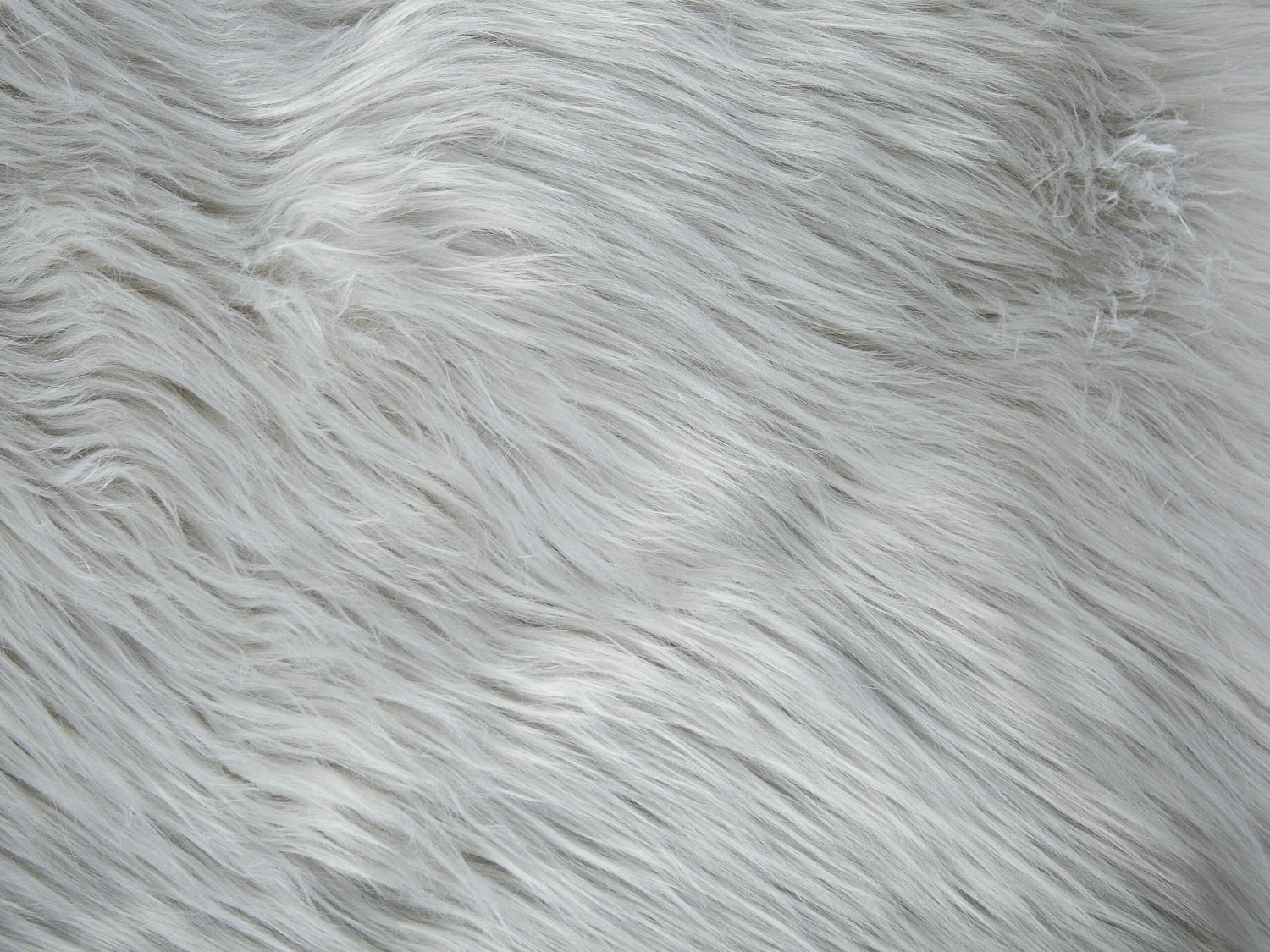 Faux Fur Bedspread Light Grey DELICE Various Sizes - Image 10