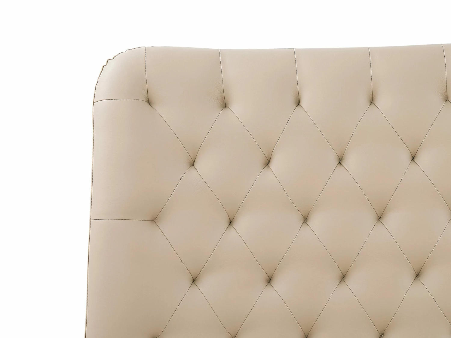 Faux Leather Bed Beige ESSONNE Various Sizes - Image 6