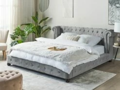 Velvet EU Super King Size Bed Grey CAVAILLON -Cheap Bed Linings Store undef src sa picid 791638 type color image