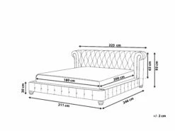 Velvet EU Super King Size Bed Grey CAVAILLON -Cheap Bed Linings Store undef src sa picid 791646 type whitesh image