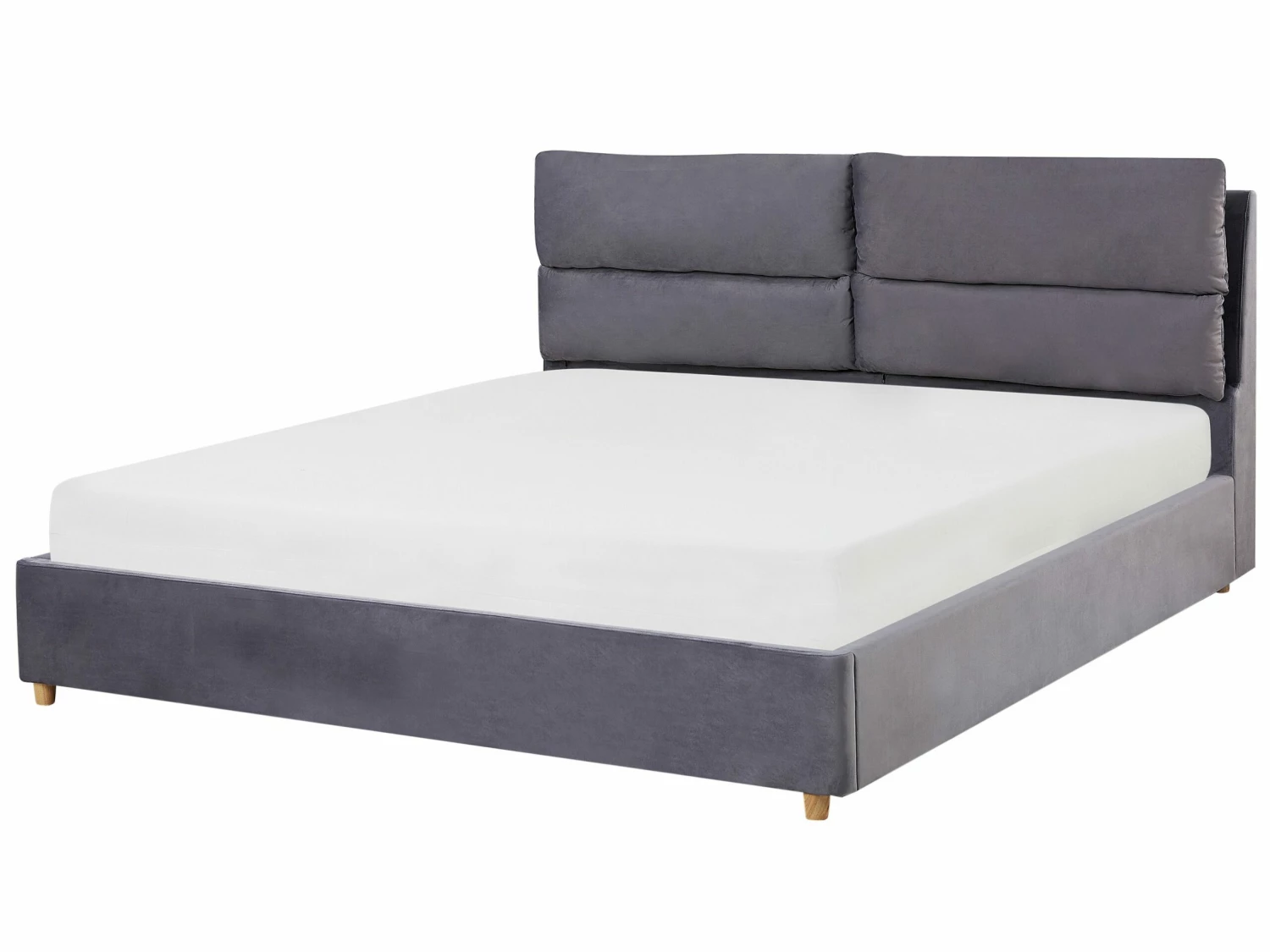 Velvet Ottoman Bed Grey BATILLY Various Sizes 3 Velvet Ottoman Bed Grey BATILLY Various Sizes - Image 3