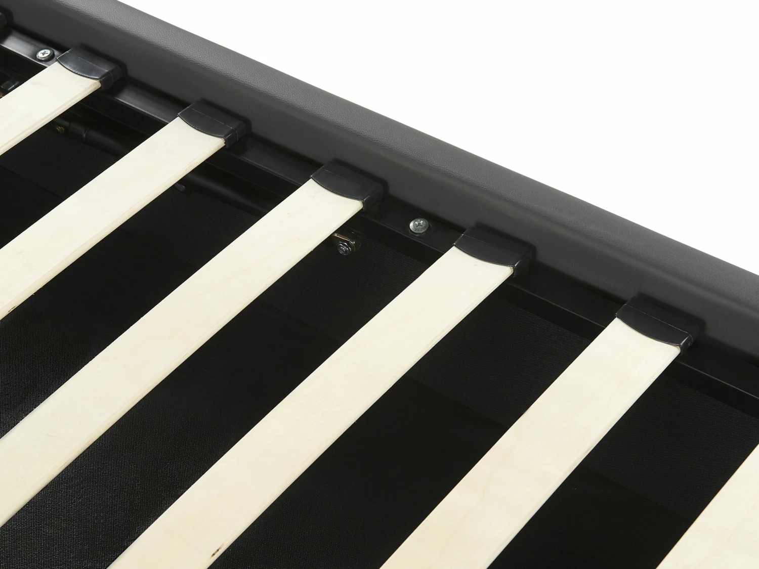 Faux Leather Ottoman Bed Grey DREUX Various Sizes - Image 9