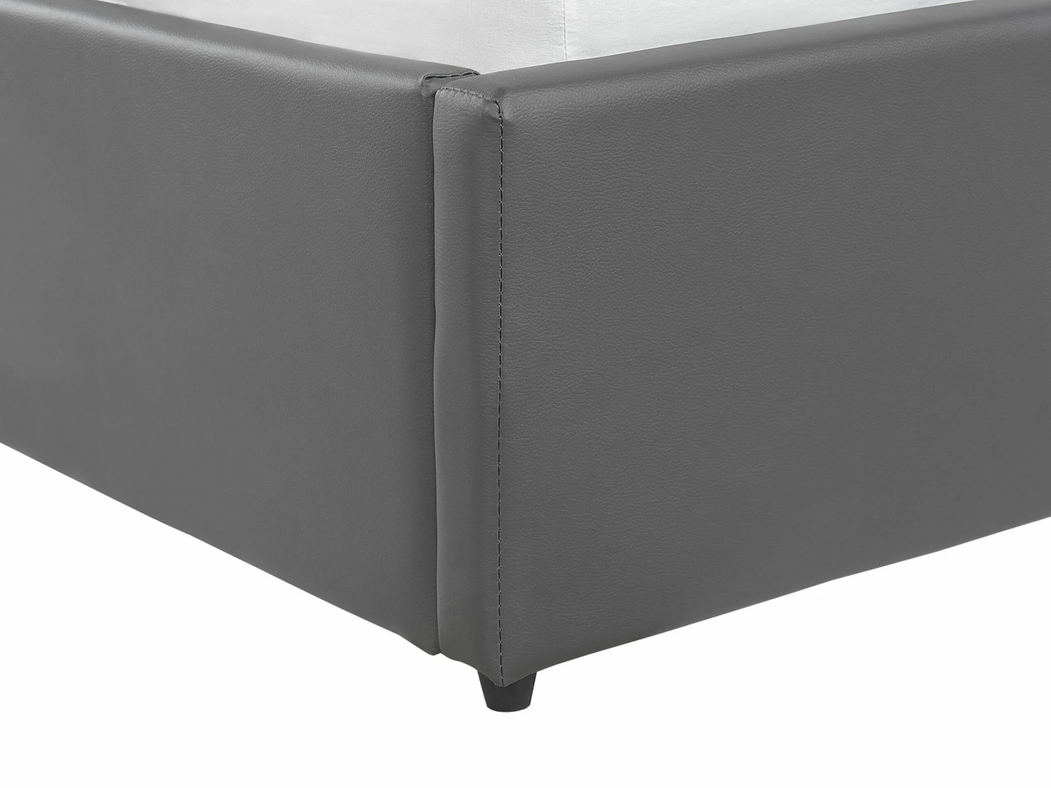 Faux Leather Ottoman Bed Grey DREUX Various Sizes - Image 10