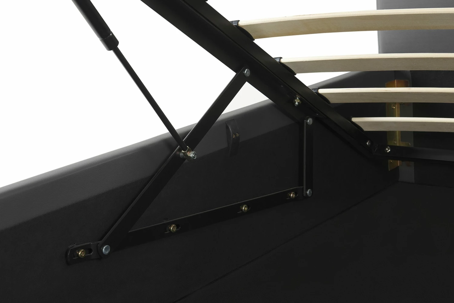 Faux Leather Ottoman Bed Grey DREUX Various Sizes - Image 8