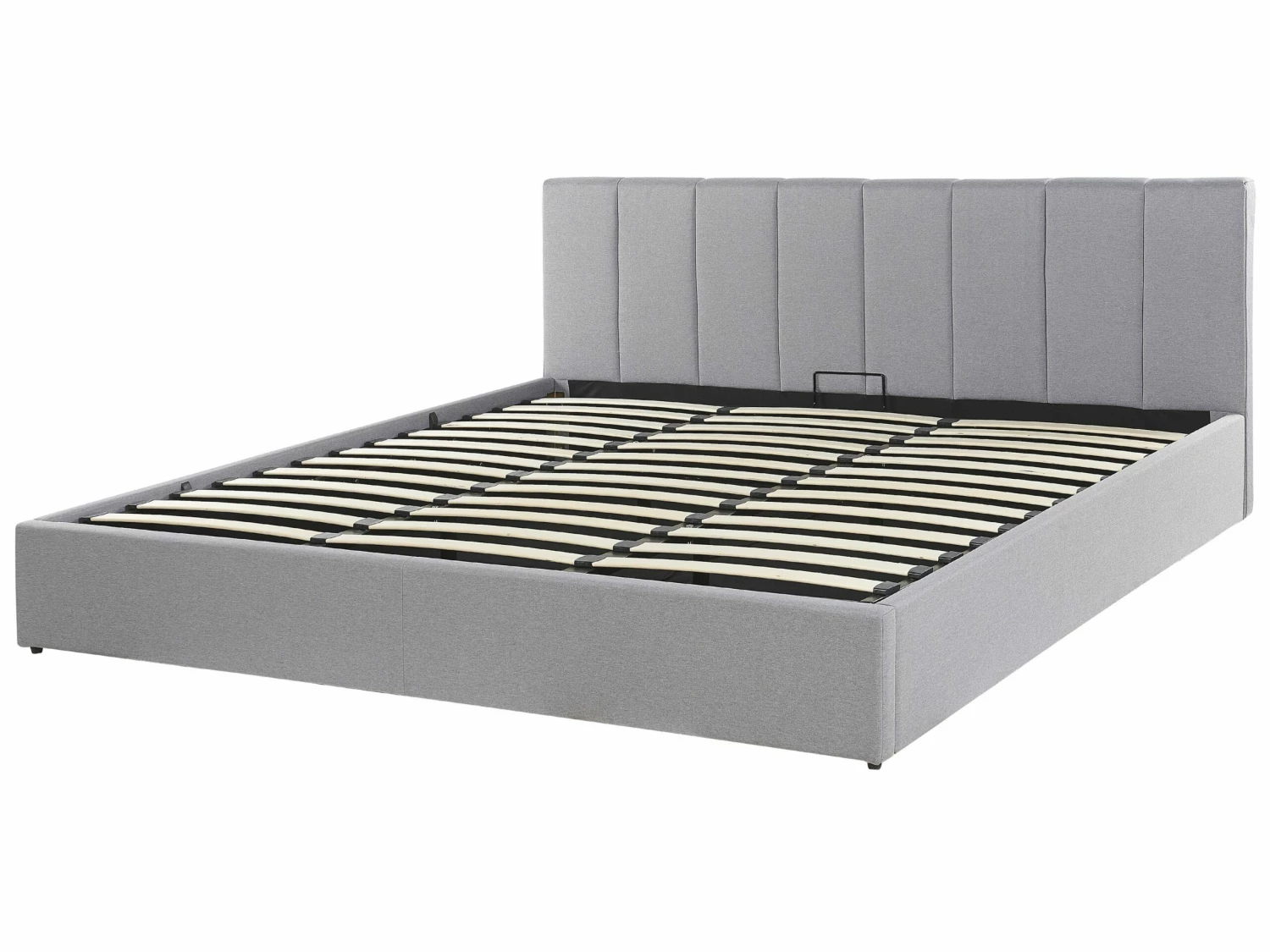 Fabric Ottoman Bed Light Grey DREUX Various Sizes 5 Fabric Ottoman Bed Light Grey DREUX Various Sizes - Image 5