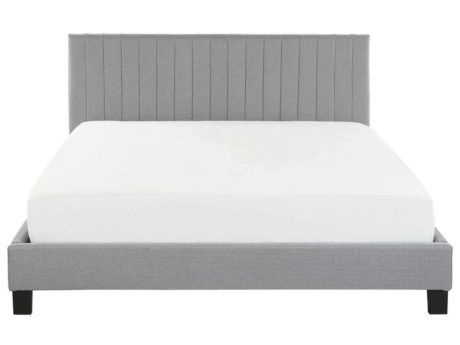 Fabric Bed Light Grey POITIERS Various Sizes 3 Fabric Bed Light Grey POITIERS Various Sizes - Image 3