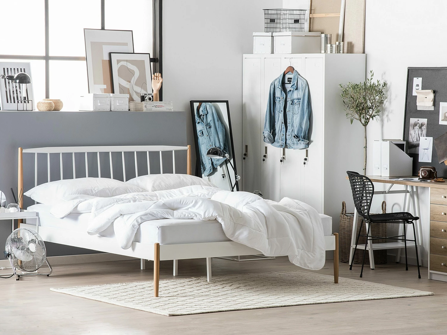 Metal Bed White MAURS Various Sizes - Image 2